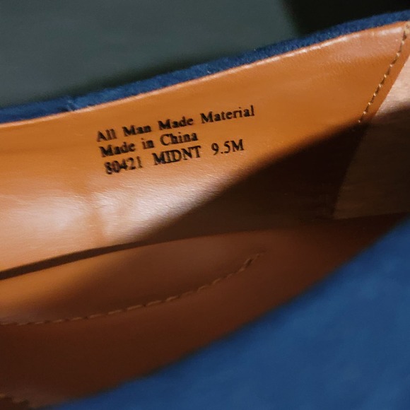 Boston Design Studio Faux Suede Pumps Women 9.5 Midnight Blue Career Heels - Picture 5 of 8